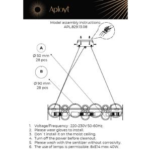 Подвесная люстра Aployt Veva APL.829.13.08