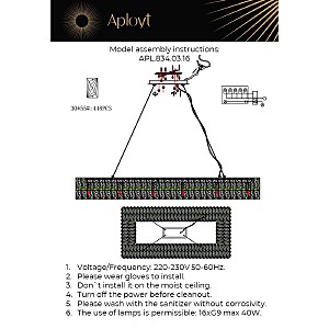 Подвесная люстра Aployt Roksa APL.834.03.16