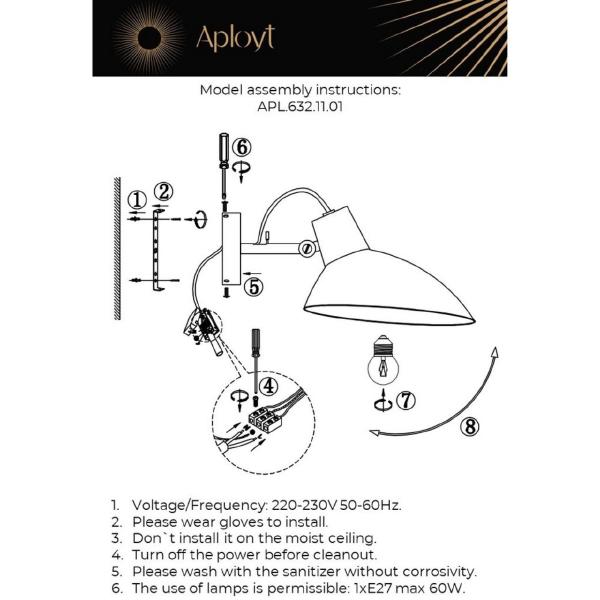 Настенное бра Aployt Klarka APL.632.11.01