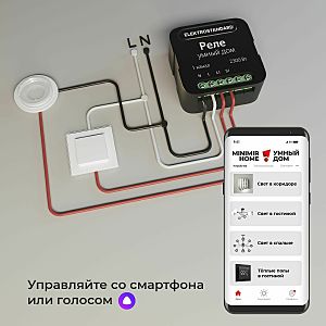 Wi-Fi реле Elektrostandard 76006/00 реле Умный дом черный