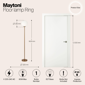 Торшер Maytoni Ring MOD013FL-01BS