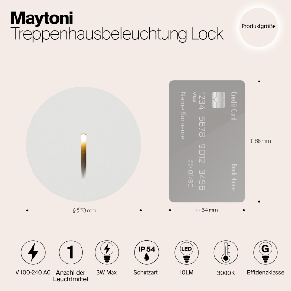 Подсветка для ступеней Maytoni Lock O014SL-L3W3K