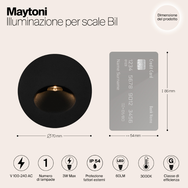 Подсветка для ступеней Maytoni Bil O015SL-L3B3K