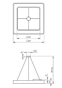 Светильник подвесной ЭРА Quadro SPO-162-B-40K-070