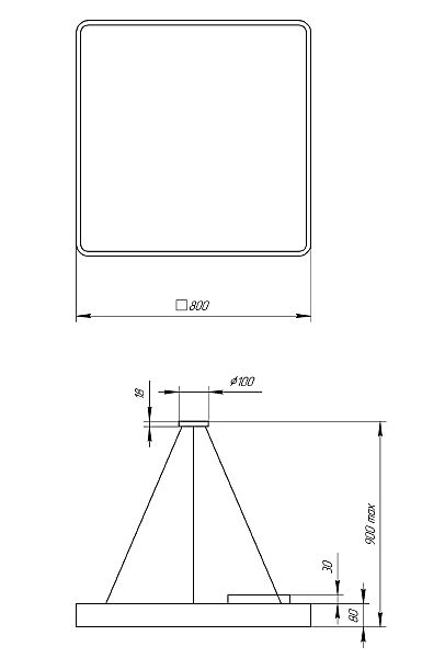 Светильник подвесной ЭРА Quadro SPO-164-W-40K-110