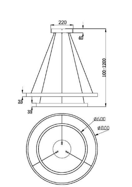 Подвесная люстра Maytoni Rim MOD058PL-L74BS3K