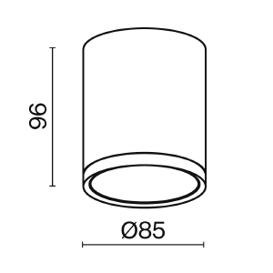 Накладной светильник Maytoni Hoop C086CM-GX53-MRD-W