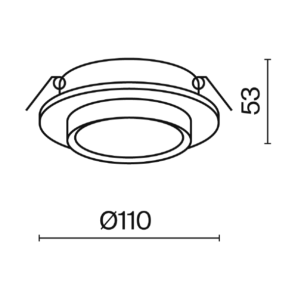 Встраиваемый светильник Maytoni Hoop DL086-GX53-RD-B