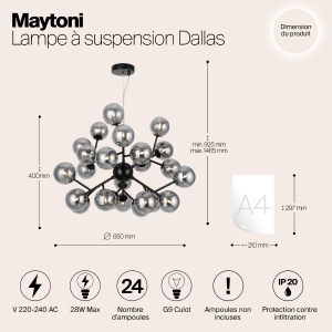 Подвесная люстра Maytoni Dallas MOD545PL-24B