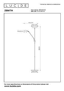 Торшер Lucide Zenith 19791/24/02