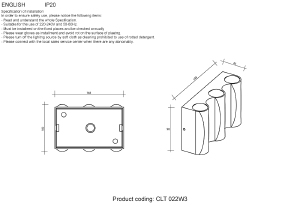 Настенный светильник Crystal Lux Clt 022 CLT 022W3 BL-GO 4000K