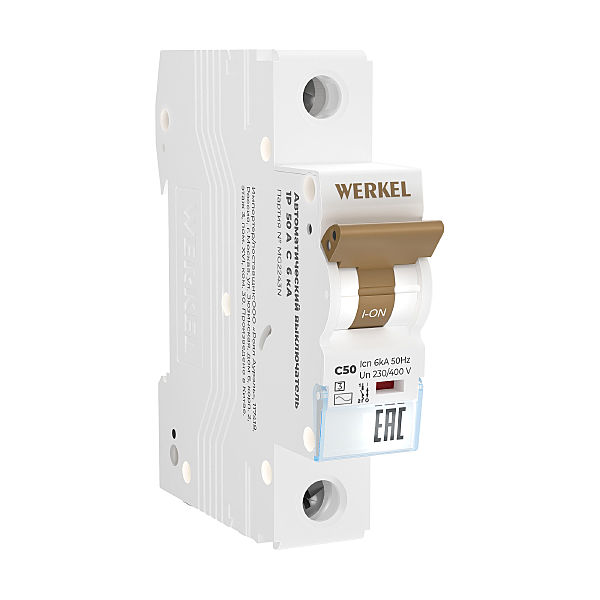 Автоматический выключатель Werkel W901P506 / Автоматический выключатель 1P 50 A C 6 кА