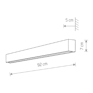 Настенный светильник Nowodvorski Straight Wall LED M 7567