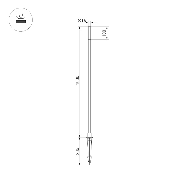 Грунтовый светильник Arlight Canna 034163