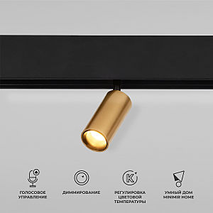 Трековый светильник Elektrostandard Slim Magnetic 85071/01 Slim Magnetic Умный трековый светильник 5W 2700-6500K Dim Cantors (латунь)
