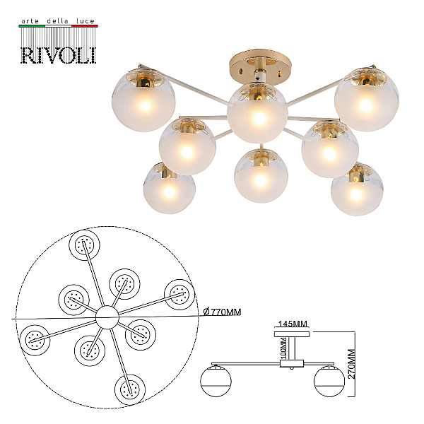 Потолочная люстра Rivoli Umbra 3129-308