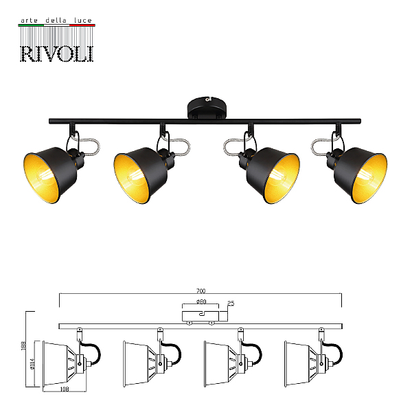 Светильник спот Rivoli Evelyn 7064-704