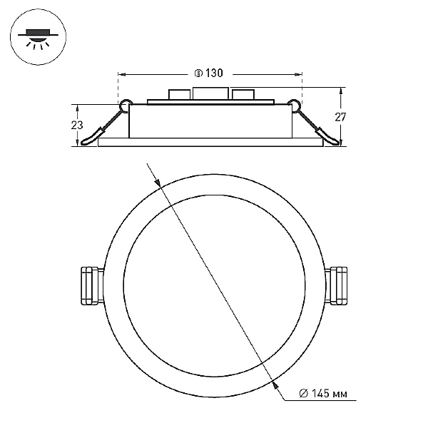 Встраиваемый светильник Arlight Dl Backlight 021437