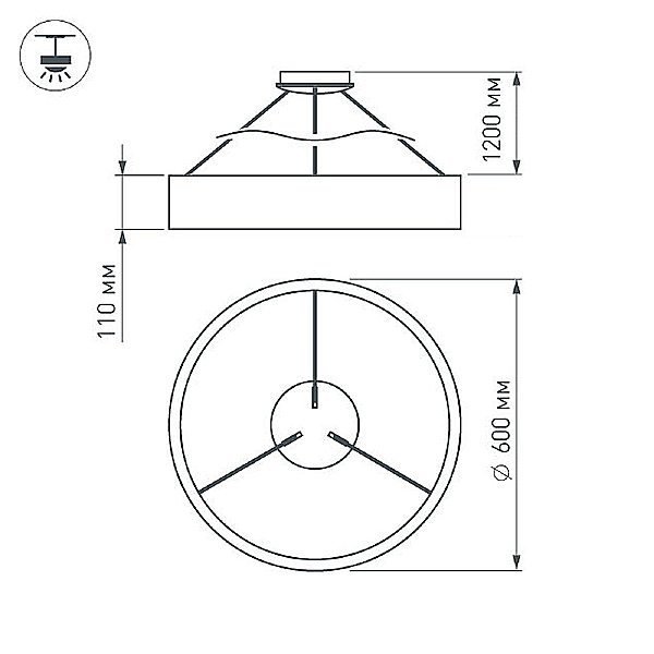 Светильник подвесной Arlight Tor Ring 022148(1)
