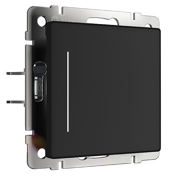 Выключатель Werkel W4512008/ Сенсорный выключатель одноклавишный с подсветкой (черный)