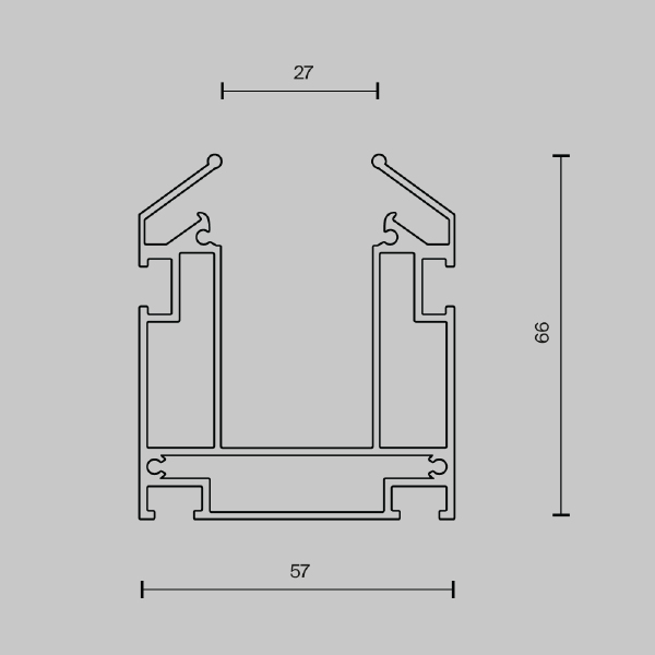 Профиль Maytoni Accessories For Tracks Exility TRA034MP-2S-1