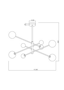 Потолочная люстра Freya Sphirity FR5376CL-08B