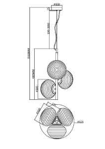 Подвесная люстра Maytoni Reels MOD268PL-03G