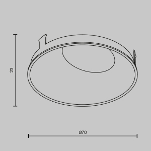 Декоративная рамка-отражатель для серии Wise Maytoni Downlight Ring057-10-MG