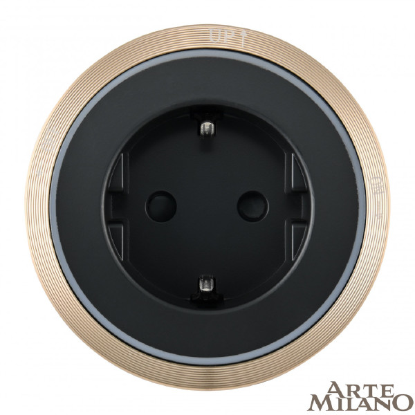 Трековая розетка Arte Milano Am-track-sockets 380066TS LED/ES Gold