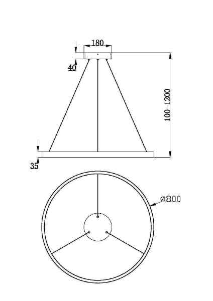 Подвесная люстра Maytoni Rim MOD058PL-L42BK