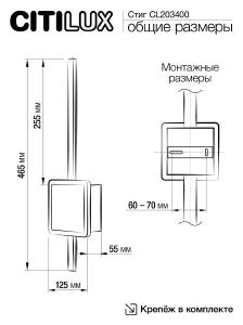 Настенный светильник Citilux Стиг CL203400