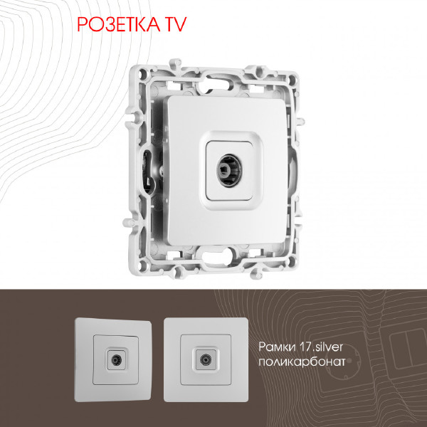 Розетка Arte Milano Am-217 217.43-1.silver