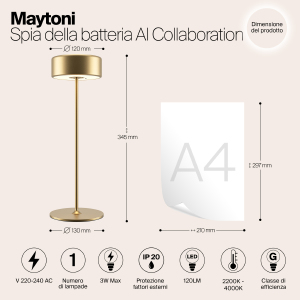 Настольная лампа Maytoni AI Collaboration MOD229TL-L3G3K2