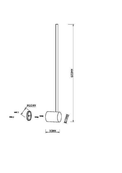 Настенный светильник Maytoni Light stick MOD237WL-L6BS3K