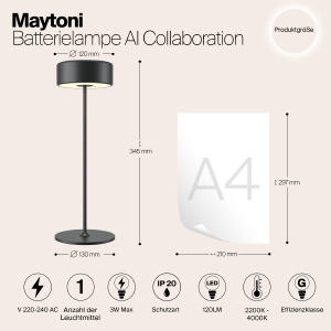 Настольная лампа Maytoni AI Collaboration MOD229TL-L3B3K2