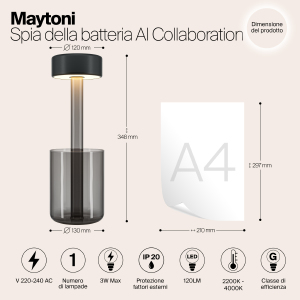 Настольная лампа Maytoni AI Collaboration MOD229TL-L3B3K3