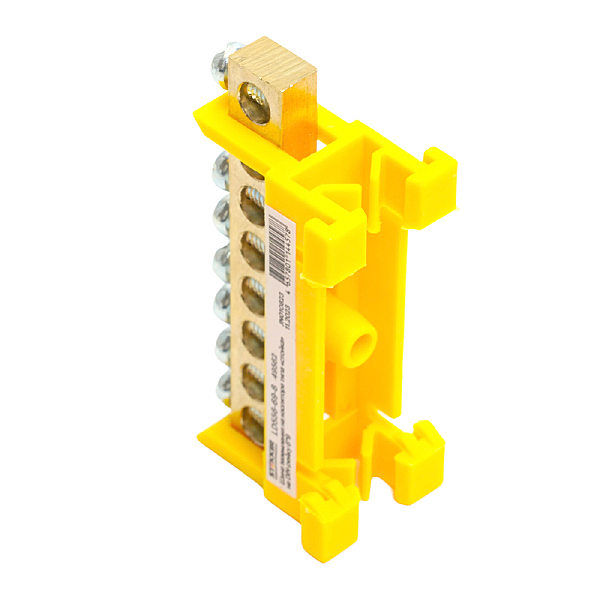 Шина PE на изоляторе 6*9 тип стойка на DIN-рейку 8 выводов Stekker LD556-69-8 49562