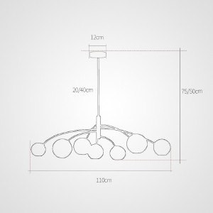 Люстра на штанге ImperiumLoft Glasscherry01 140734-26