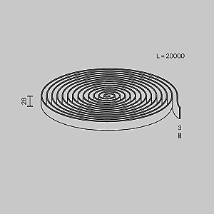 Токопроводящая текстильная лента Maytoni Conductive textile tape Parity TRX130-1.20LG