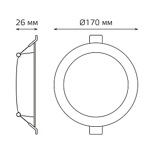 Встраиваемый светильник Gauss Elementary Downlight 997420218