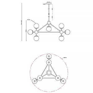 Люстра на штанге Arte Lamp Bolla A1664SP-10BK