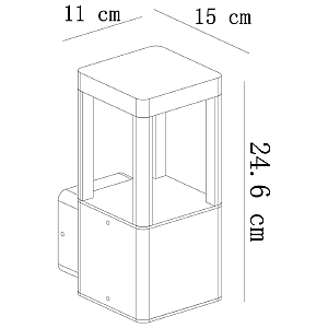 Уличный настенный светильник Arte Lamp Pherkad A2726AL-1BK