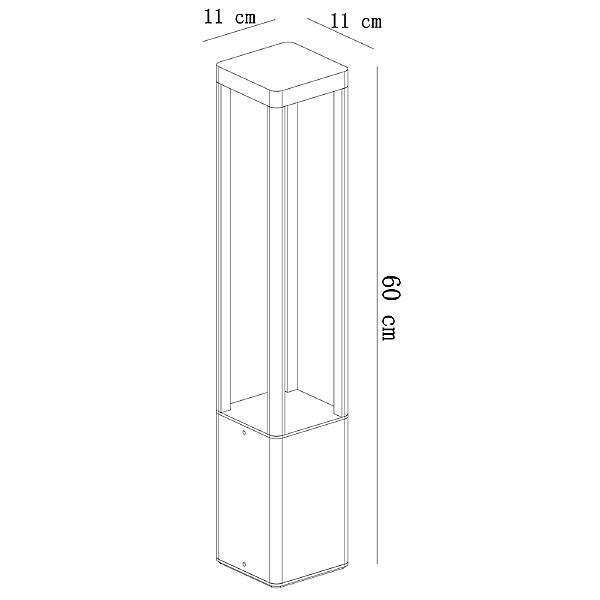 Уличный наземный светильник Arte Lamp Pherkad A2726PA-1BK