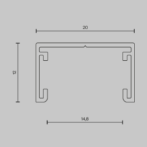 Шинопровод 2м накладной Maytoni Busbar trunkings Basity TRX172-112B