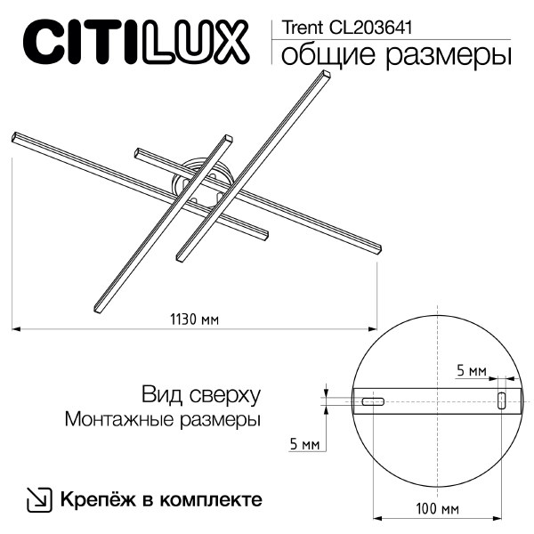 Потолочная люстра Citilux Trent CL203641