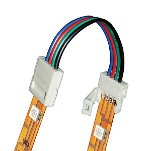 Коннектор (провод) для соединения светодиодных лент 5050 RGB между собой Uniel UCX-SS4/B20-RGB WHITE 020 POLYBAG