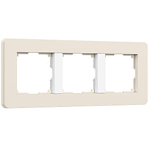 Рамка Werkel Split айвори/белый, soft-touch W0033066/ Рамка на 3 поста Split (айвори/белый, soft-touch)