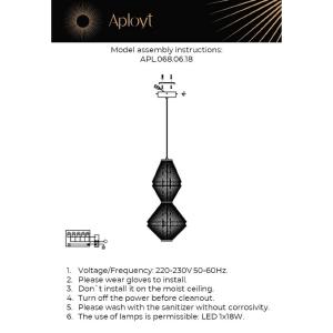 Светильник подвесной Aployt Dzhakket APL.068.06.18