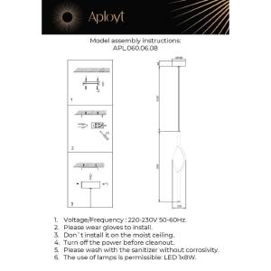 Светильник подвесной Aployt Krysia APL.060.06.08