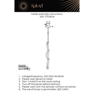 Светильник подвесной Aployt Sindrillon APL.773.06.16